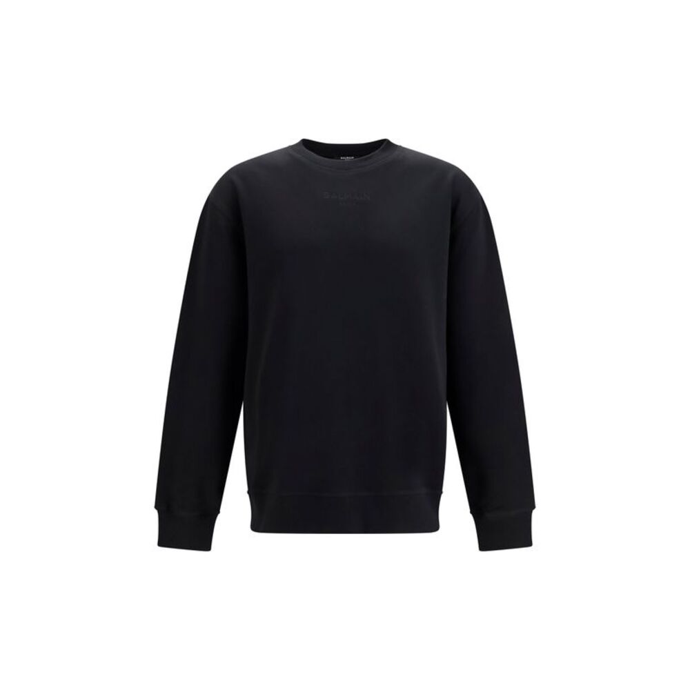 Balmain Men Embroidered Logo Crewneck Sweatshirt